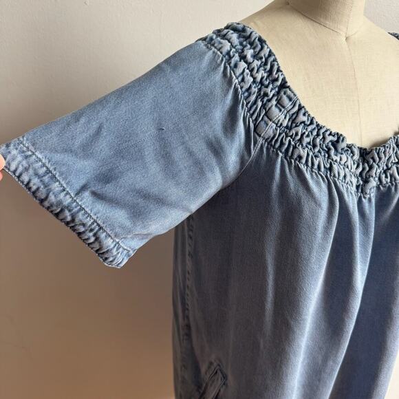 ALL SAINTS Denim Chambray Adela Mini Dress - Picture 7 of 14